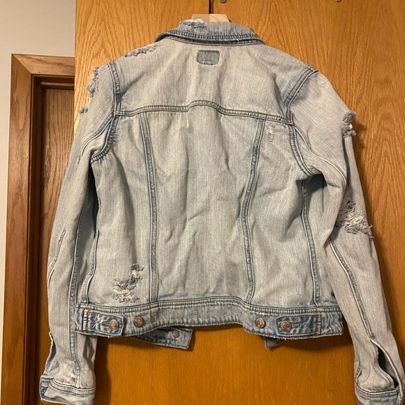Distressed American Eagle Denim Jacket - Picture 3 of 5